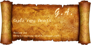 Gyöngy Anett névjegykártya